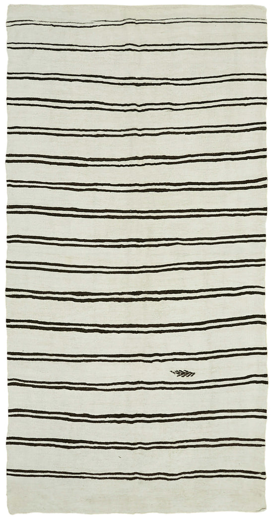 7x13 White Hemp Kilim Rug - 42107