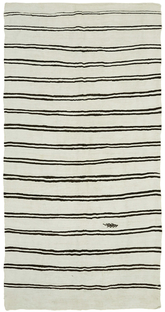 7x13 White Hemp Kilim Rug - 42107