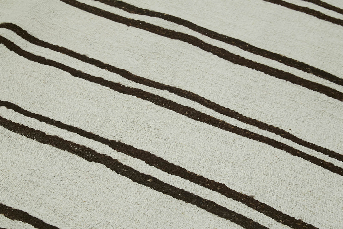 7x13 White Hemp Kilim Rug - 42107
