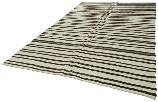 7x12 White Hemp Kilim Rug - 42109