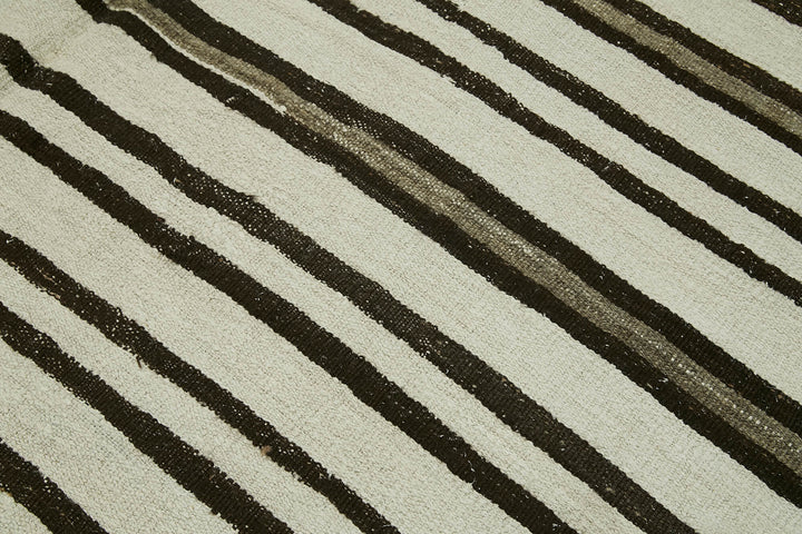 7x12 White Hemp Kilim Rug - 42109