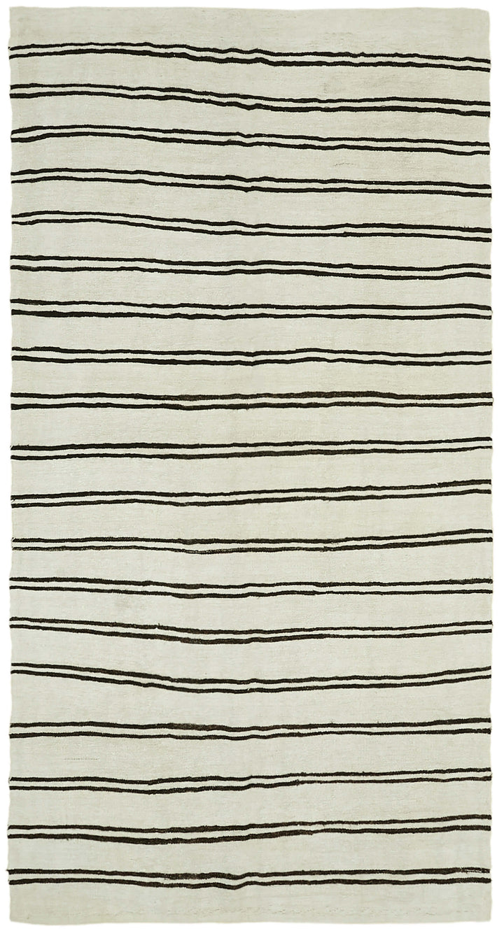 7x13 White Hemp Kilim Rug - 42110