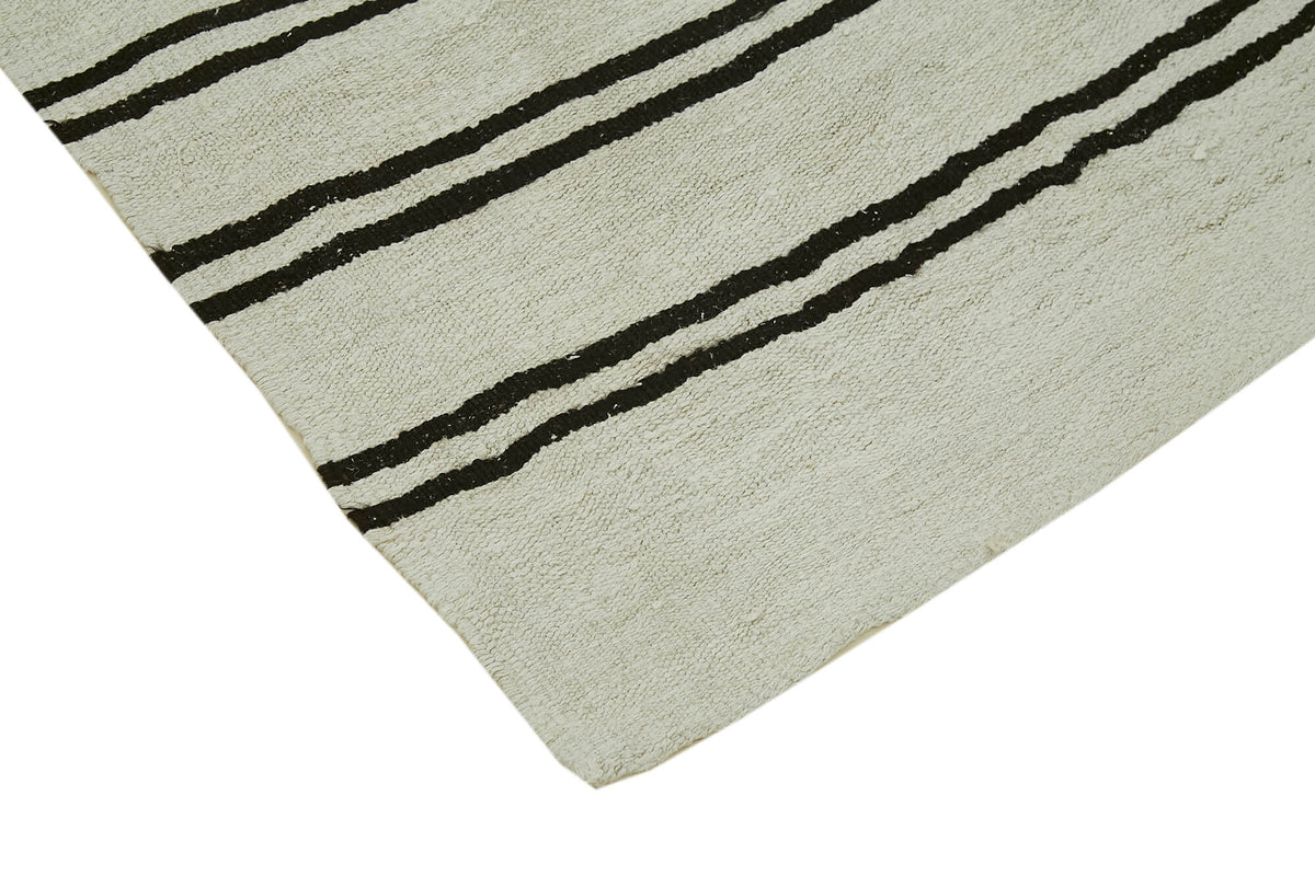 7x13 White Hemp Kilim Rug - 42110