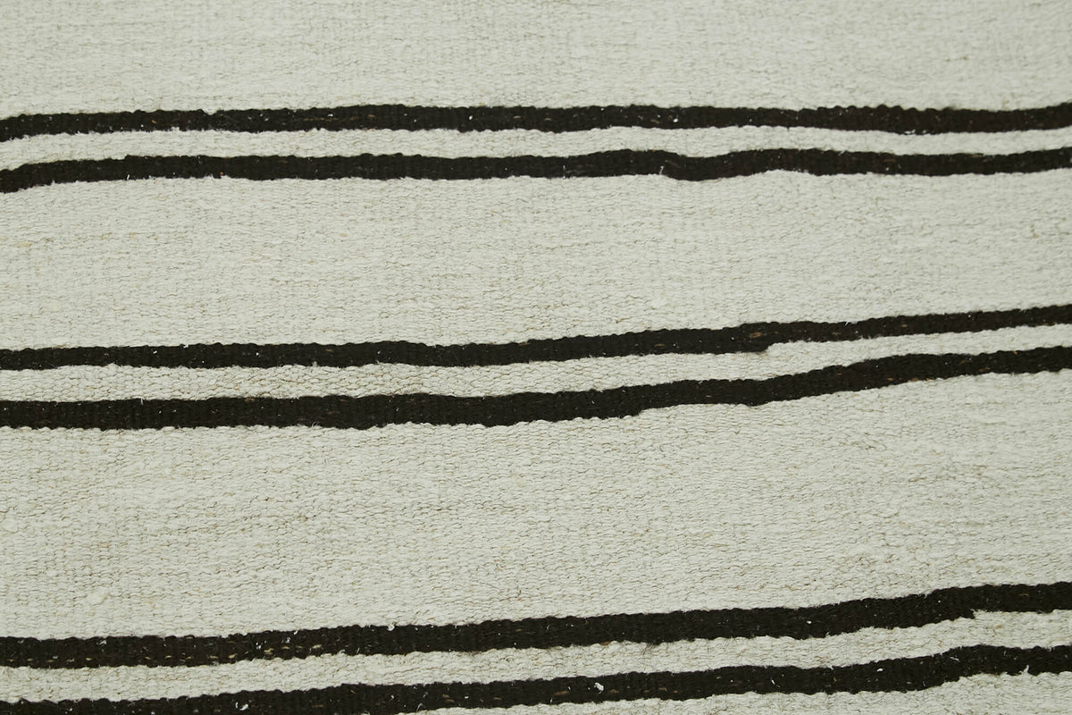 7x13 White Hemp Kilim Rug - 42110