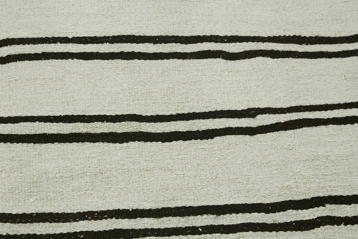 7x13 White Hemp Kilim Rug - 42110