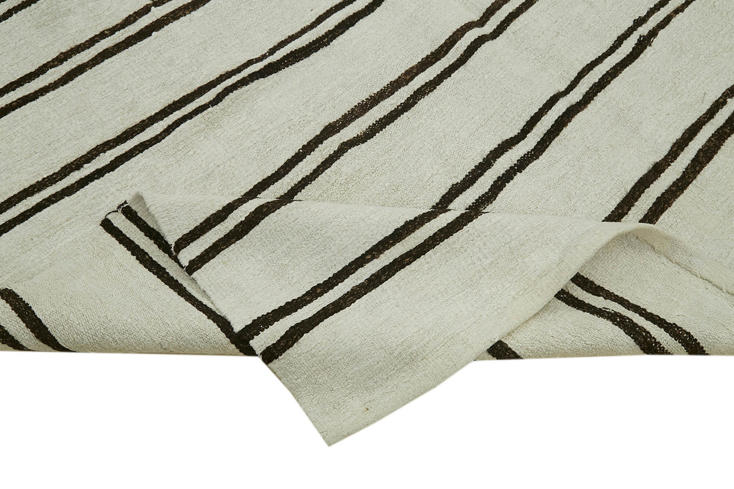 7x13 White Hemp Kilim Rug - 42110