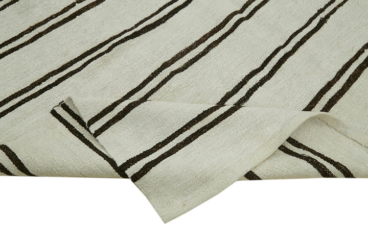 7x13 White Hemp Kilim Rug - 42110