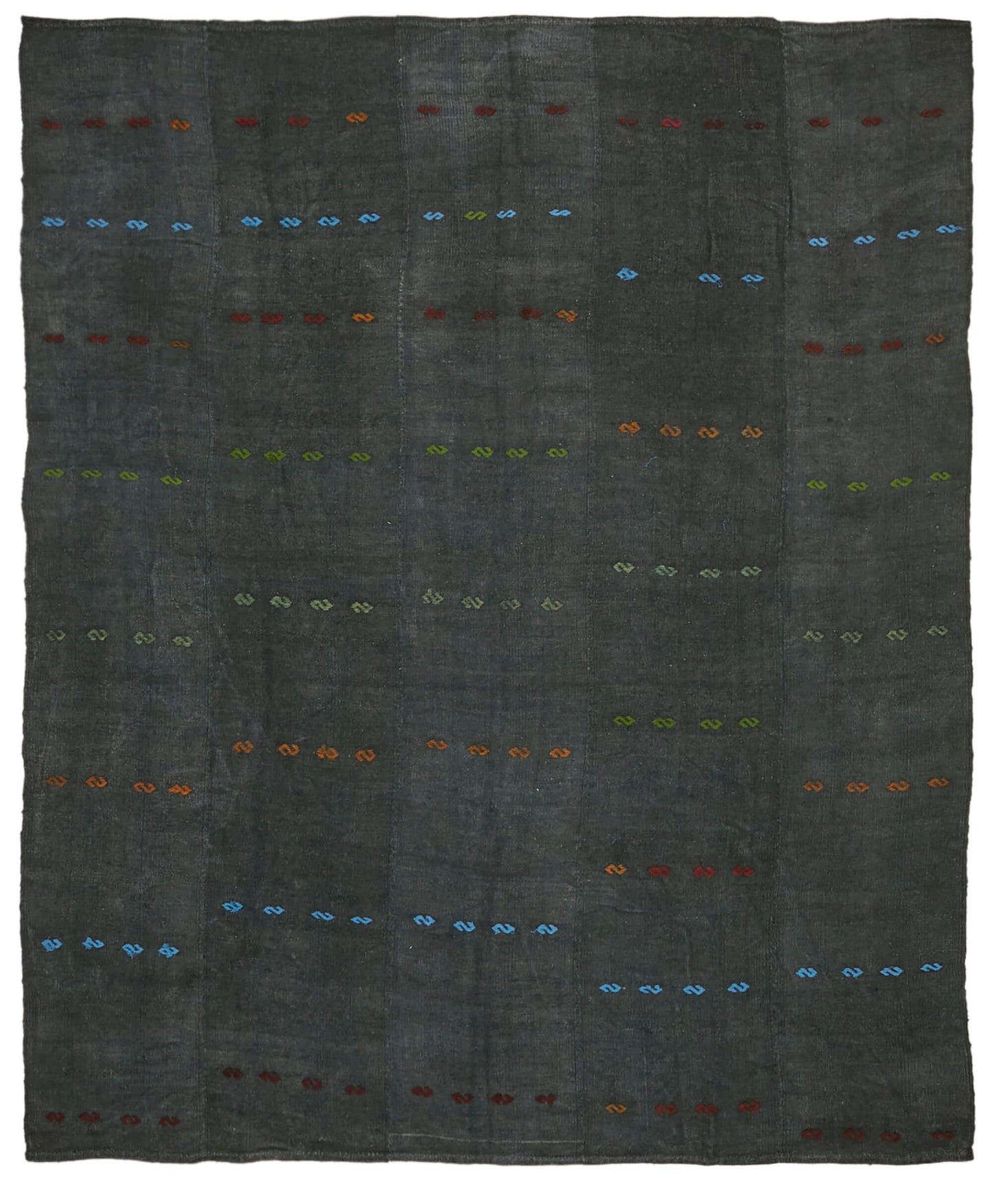 10x12 Grey Hemp Kilim Rug - 42112