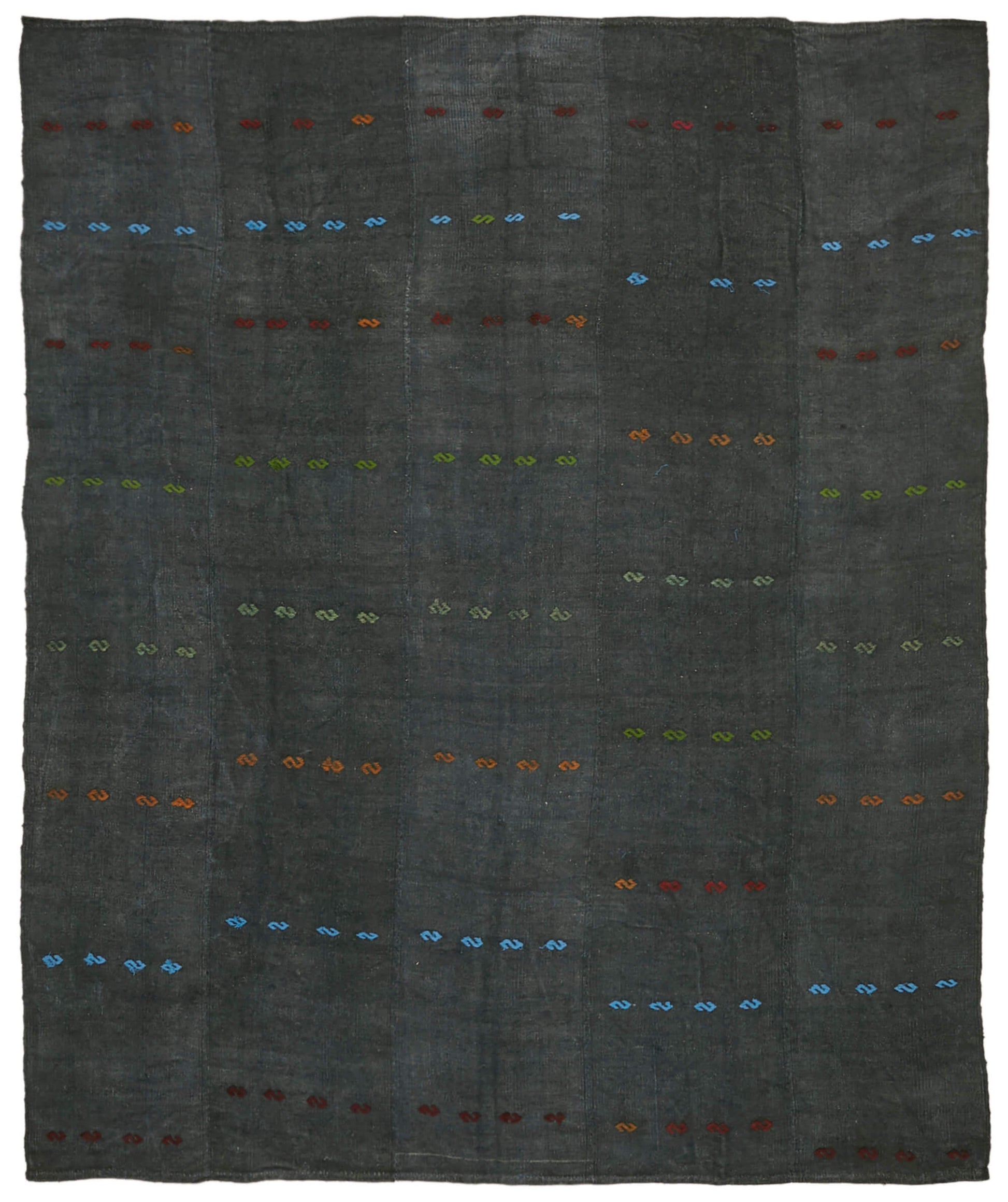 10x12 Grey Hemp Kilim Rug - 42112