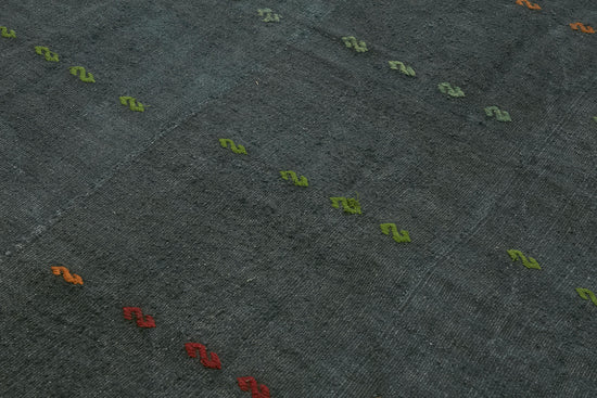 10x12 Grey Hemp Kilim Rug - 42112