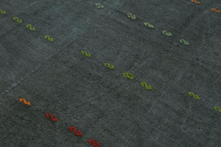 10x12 Grey Hemp Kilim Rug - 42112