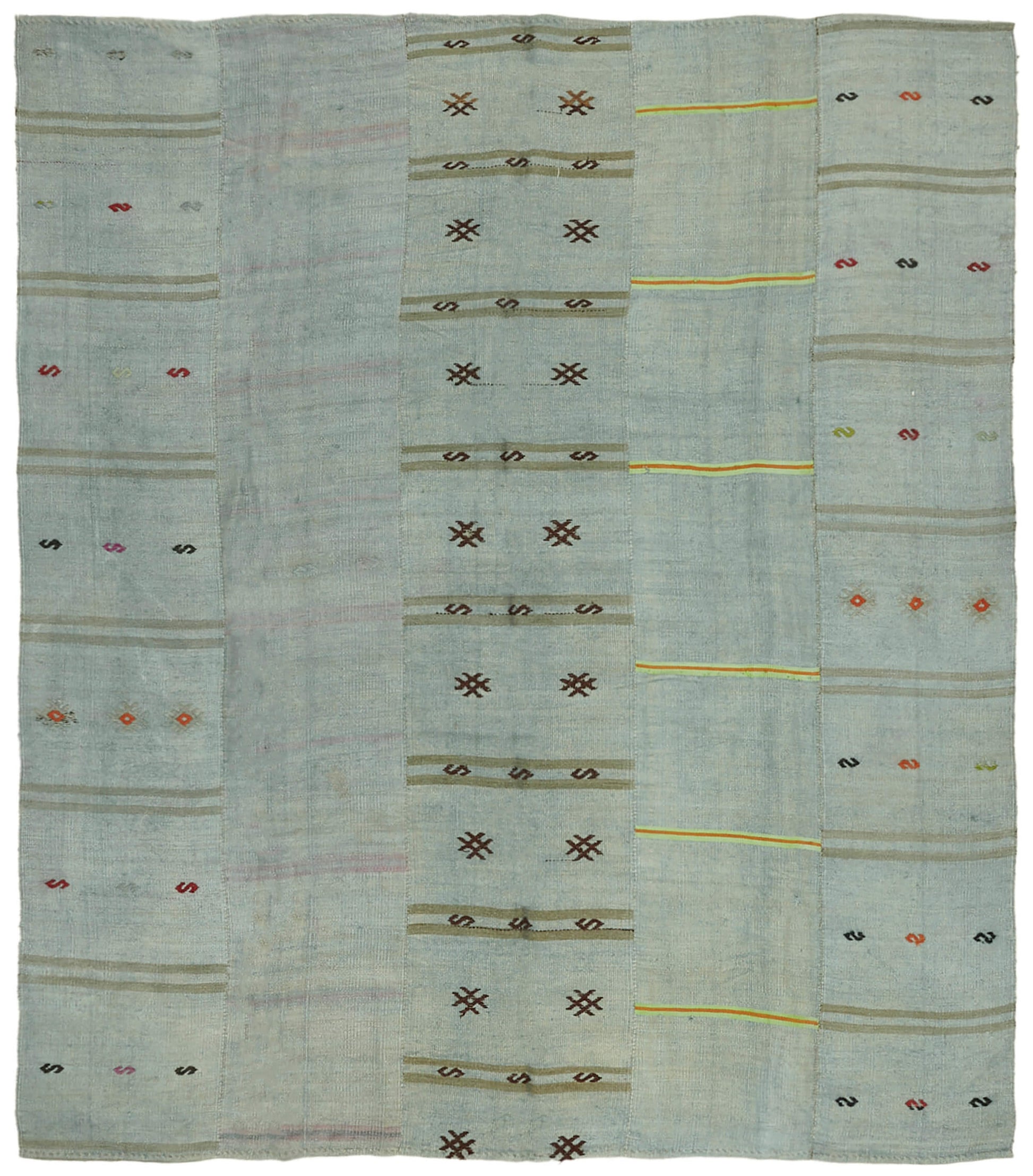 10x11 Blue Hemp Kilim Rug - 42113
