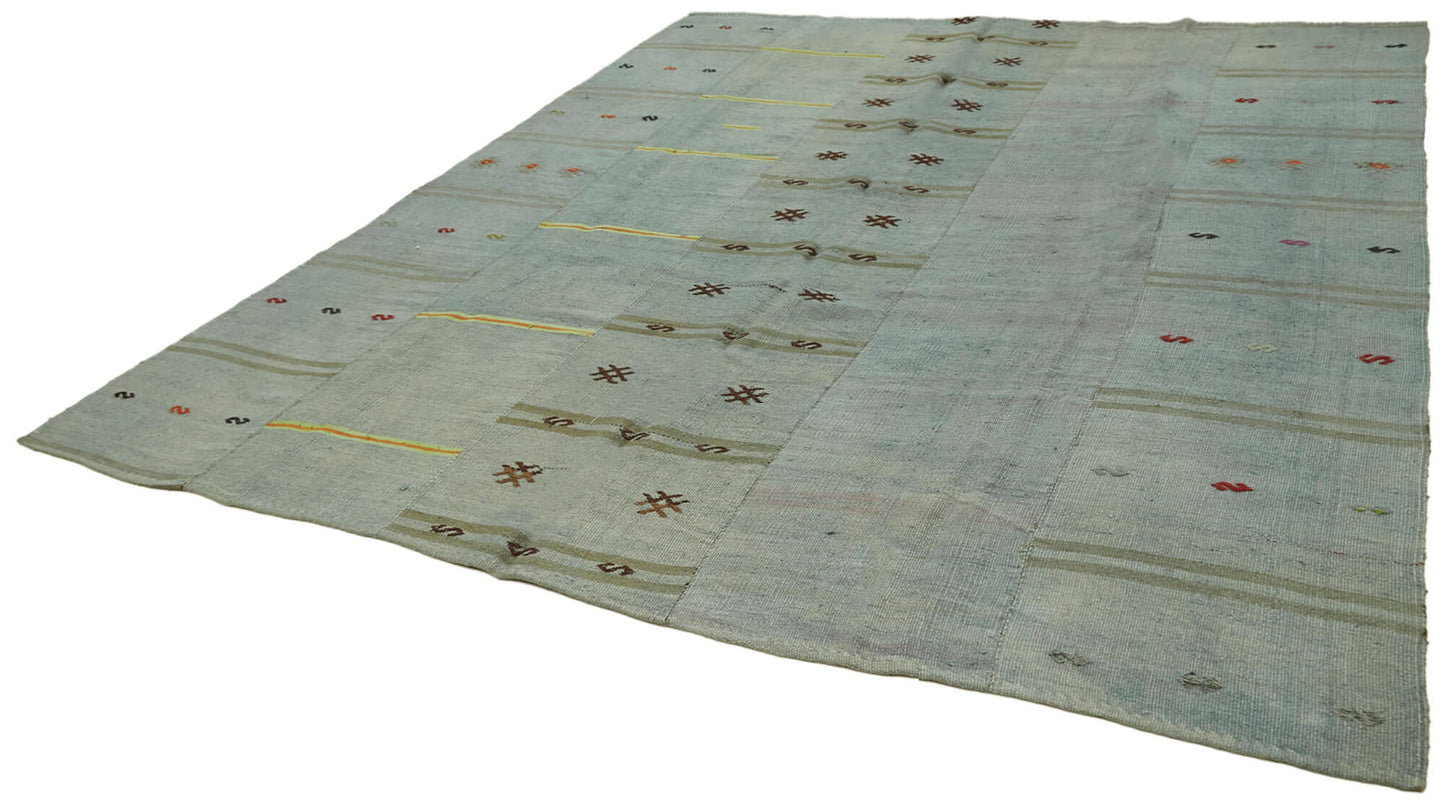 10x11 Blue Hemp Kilim Rug - 42113
