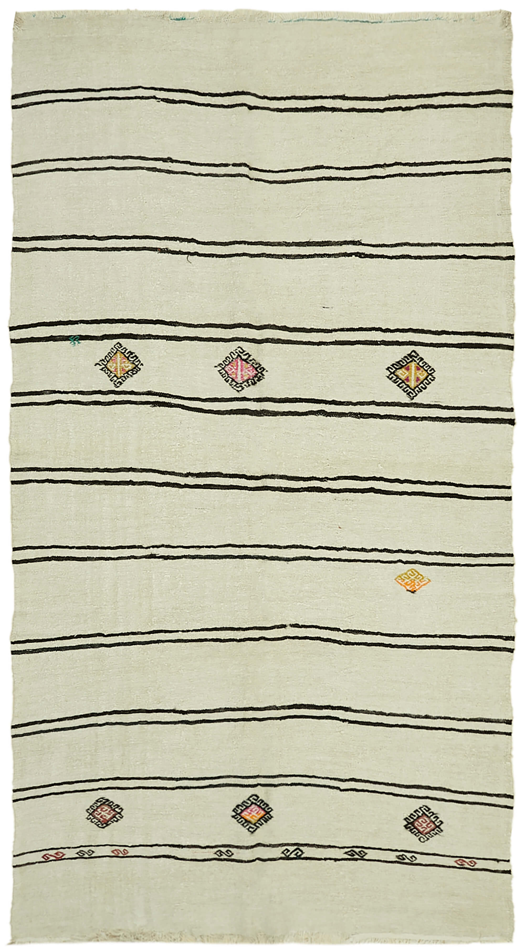 7x12 Beige Hemp Kilim Rug - 42116
