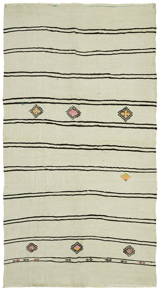 7x12 Beige Hemp Kilim Rug - 42116