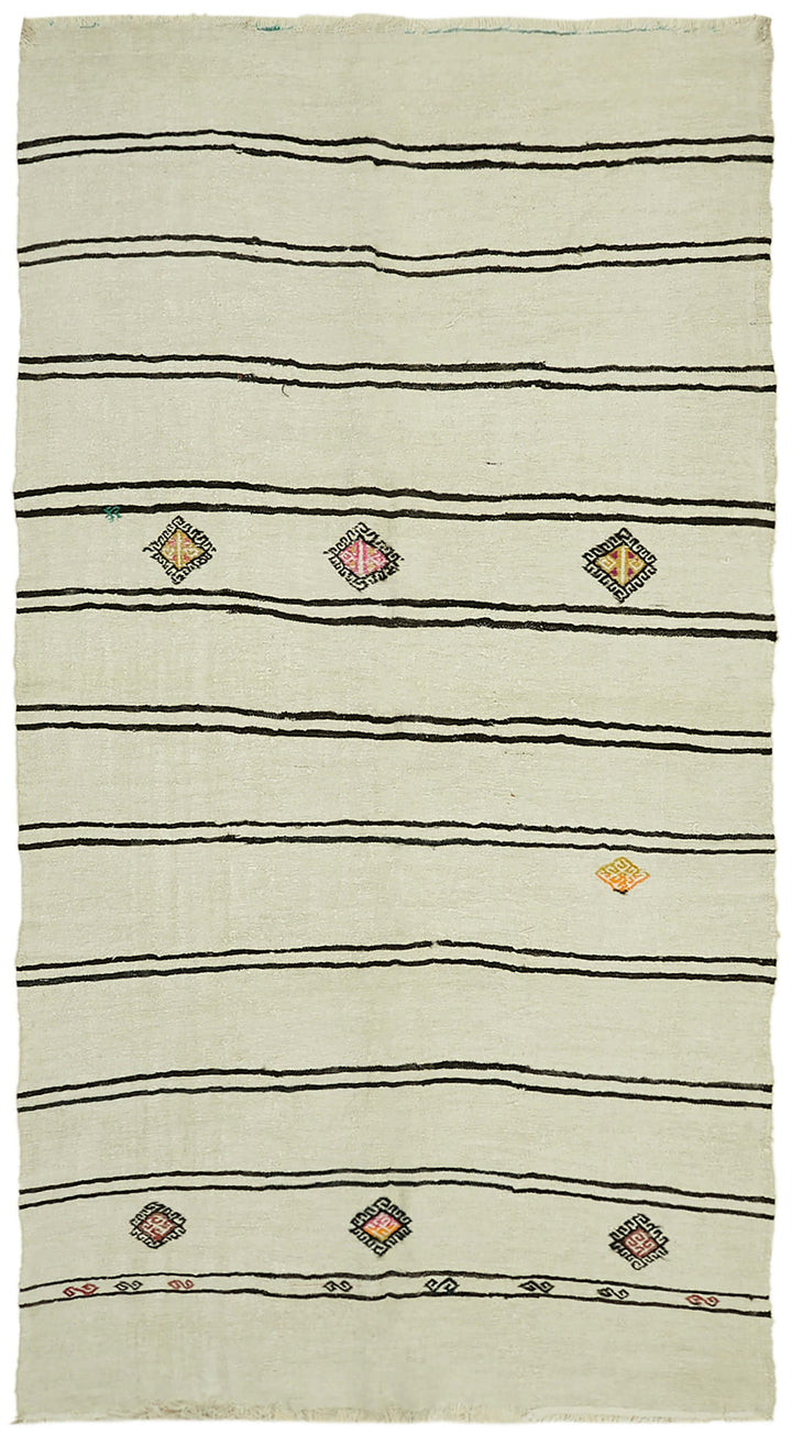 7x12 Beige Hemp Kilim Rug - 42116