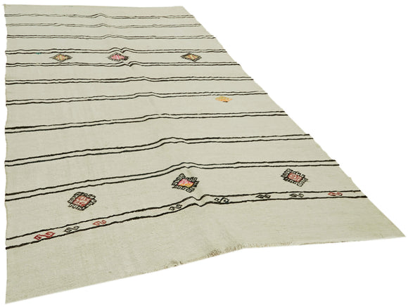 7x12 Beige Hemp Kilim Rug - 42116