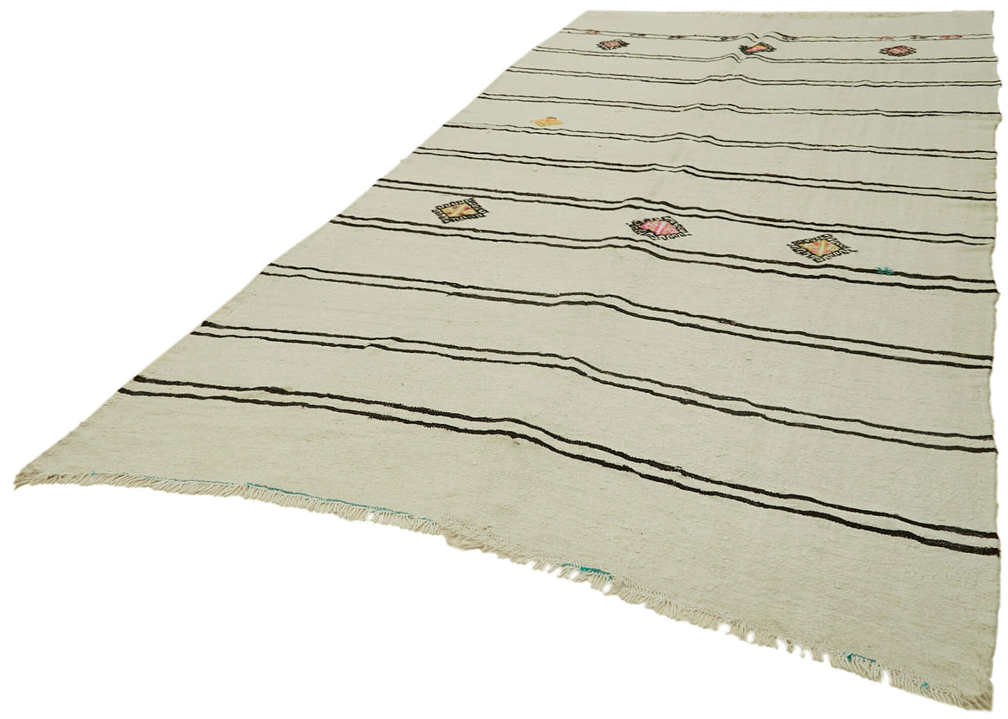 7x12 Beige Hemp Kilim Rug - 42116