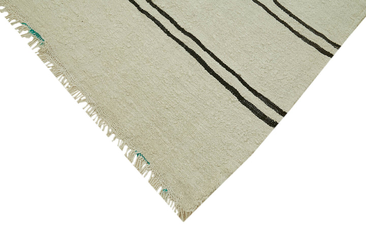 7x12 Beige Hemp Kilim Rug - 42116