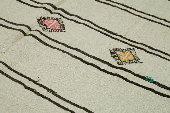 7x12 Beige Hemp Kilim Rug - 42116