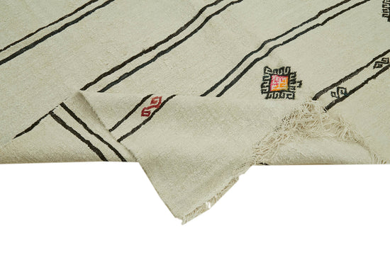 7x12 Beige Hemp Kilim Rug - 42116