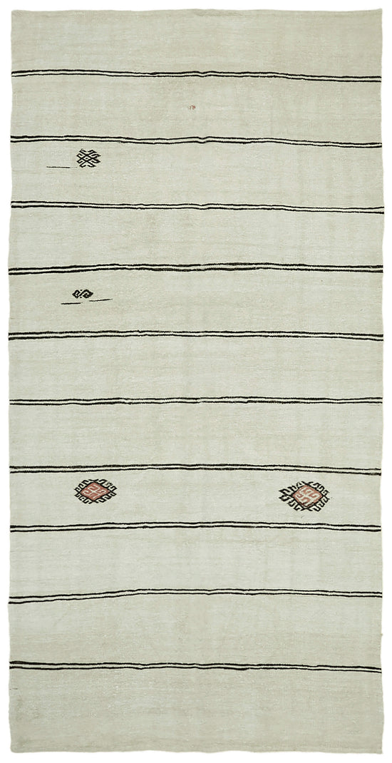 6x12 Beige Hemp Kilim Rug - 42117