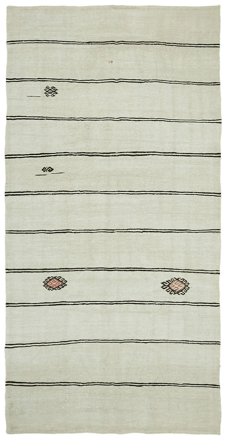 6x12 Beige Hemp Kilim Rug - 42117