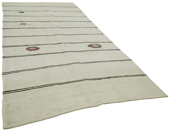 6x12 Beige Hemp Kilim Rug - 42117
