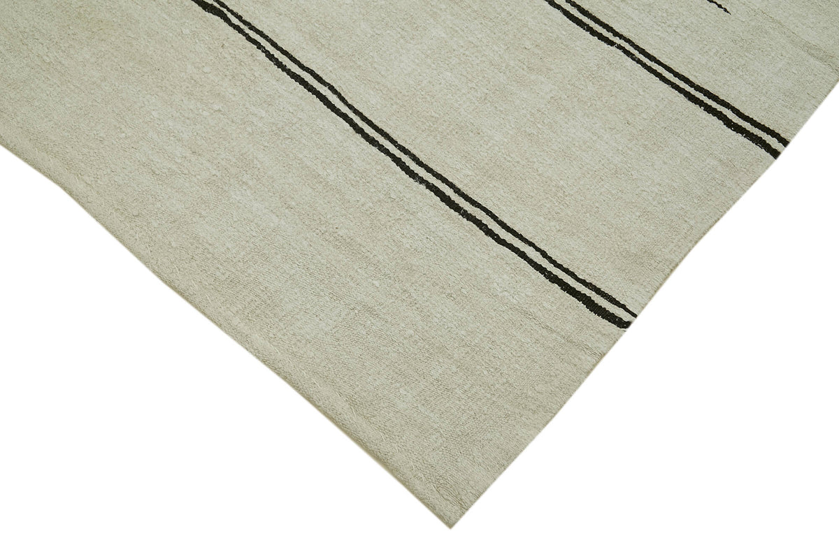 6x12 Beige Hemp Kilim Rug - 42117
