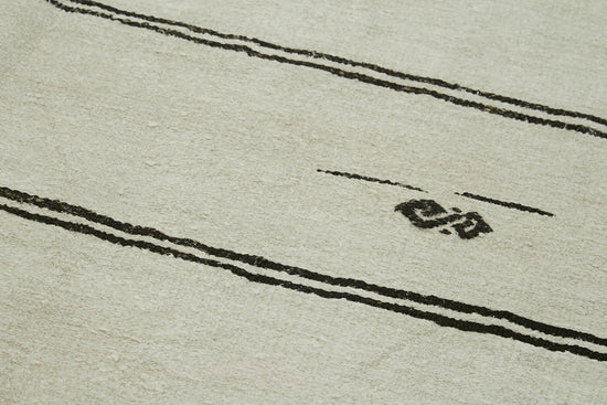 6x12 Beige Hemp Kilim Rug - 42117