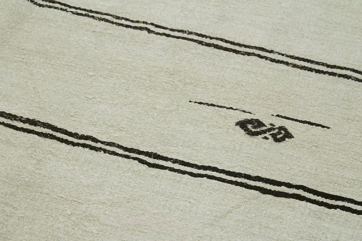 6x12 Beige Hemp Kilim Rug - 42117