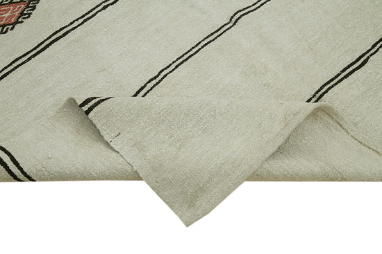 6x12 Beige Hemp Kilim Rug - 42117