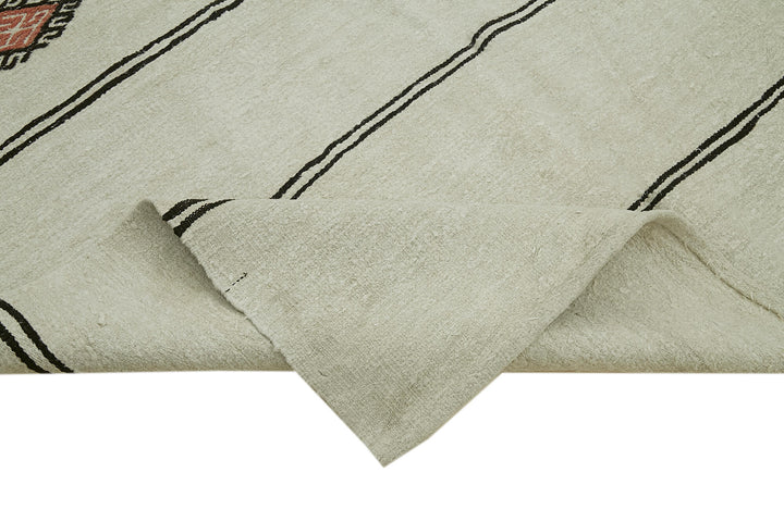 6x12 Beige Hemp Kilim Rug - 42117