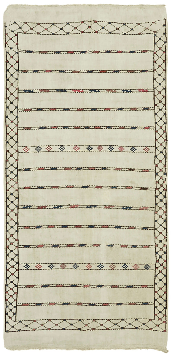 5x10 Beige Hemp Kilim Rug - 42118