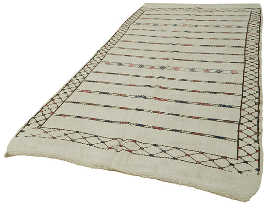 5x10 Beige Hemp Kilim Rug - 42118