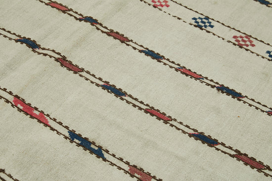 5x10 Beige Hemp Kilim Rug - 42118