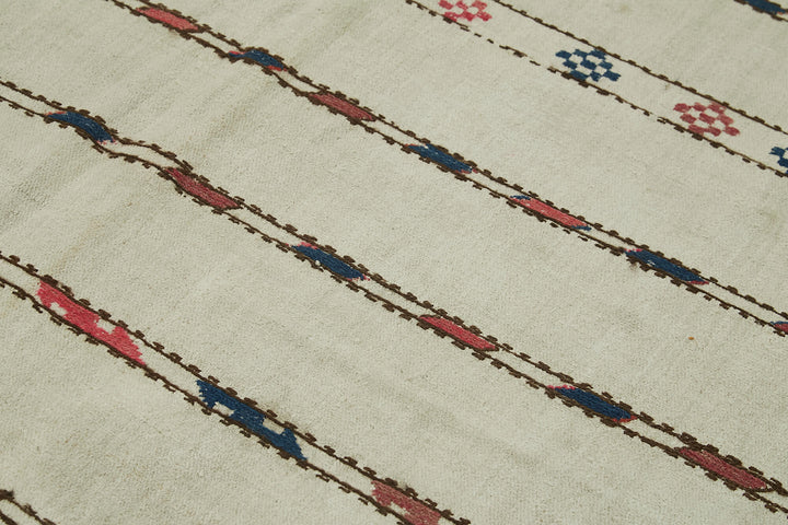 5x10 Beige Hemp Kilim Rug - 42118