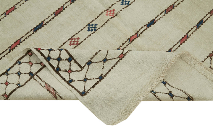 5x10 Beige Hemp Kilim Rug - 42118