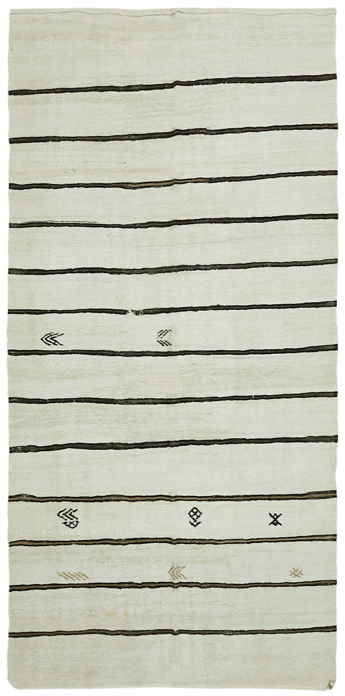 6x12 Beige Hemp Kilim Rug - 42120