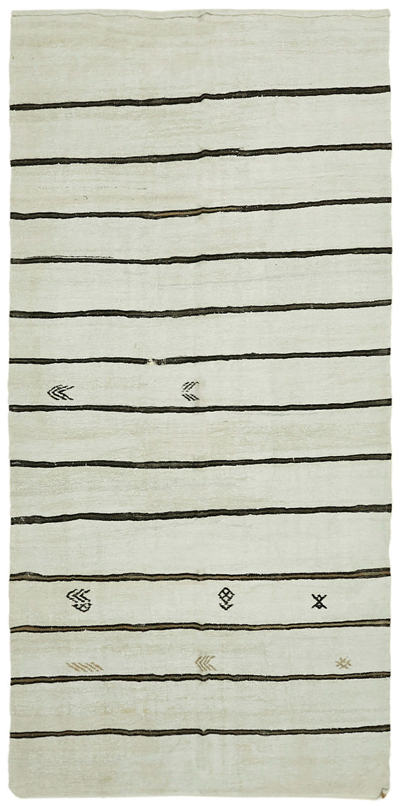 6x12 Beige Hemp Kilim Rug - 42120