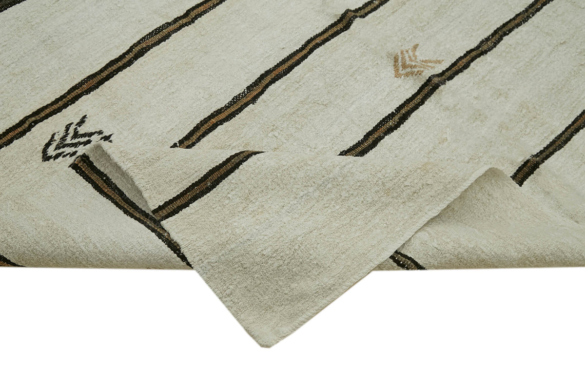6x12 Beige Hemp Kilim Rug - 42120
