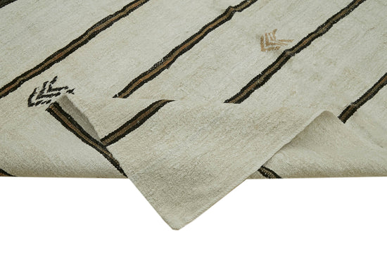 6x12 Beige Hemp Kilim Rug - 42120