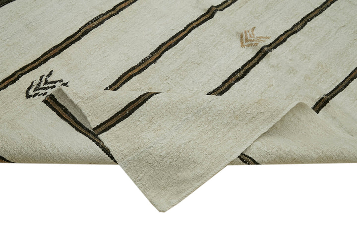 6x12 Beige Hemp Kilim Rug - 42120
