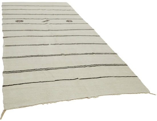 6x12 Beige Hemp Kilim Rug - 42121