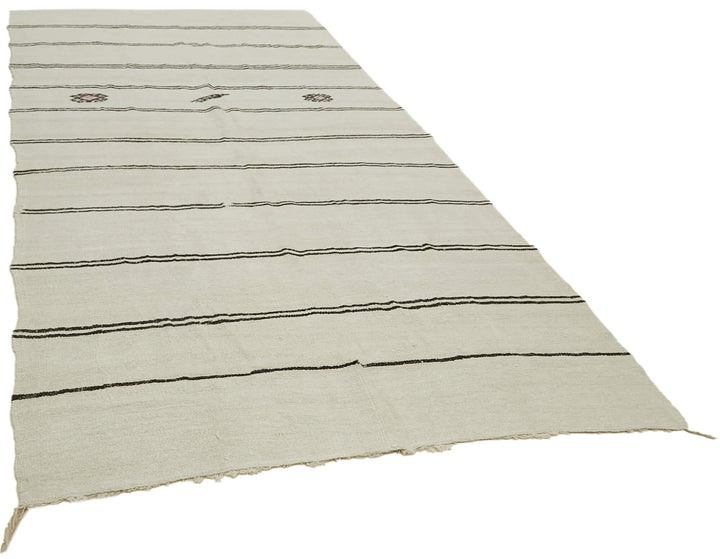 6x12 Beige Hemp Kilim Rug - 42121