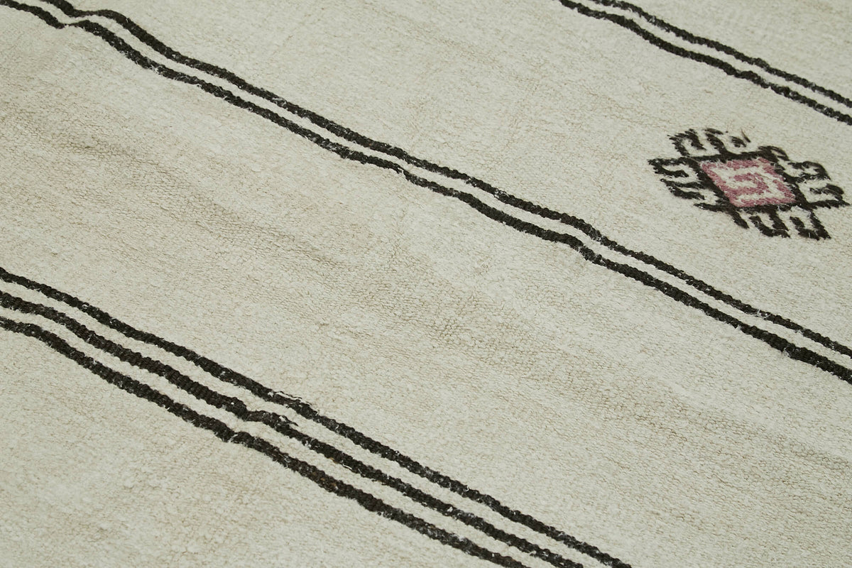 6x12 Beige Hemp Kilim Rug - 42121