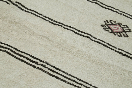 6x12 Beige Hemp Kilim Rug - 42121