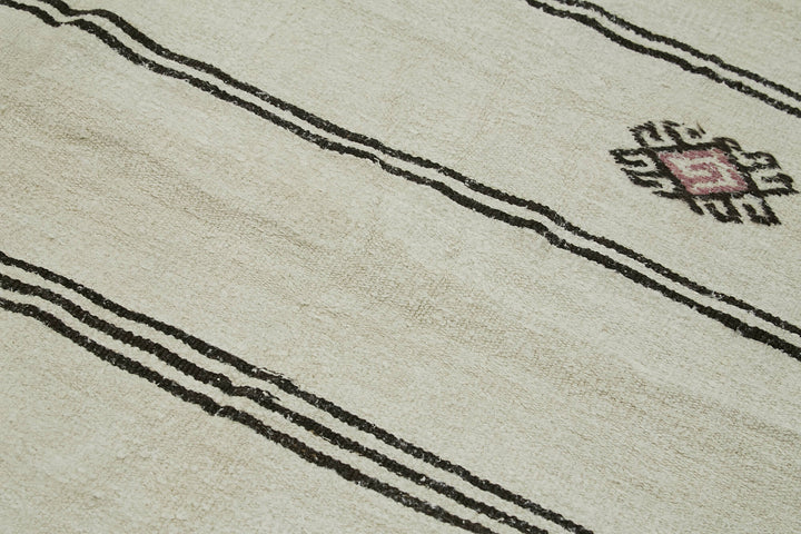 6x12 Beige Hemp Kilim Rug - 42121