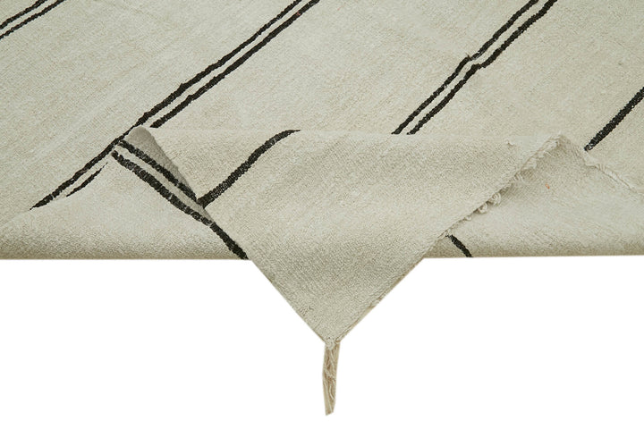 6x12 Beige Hemp Kilim Rug - 42121