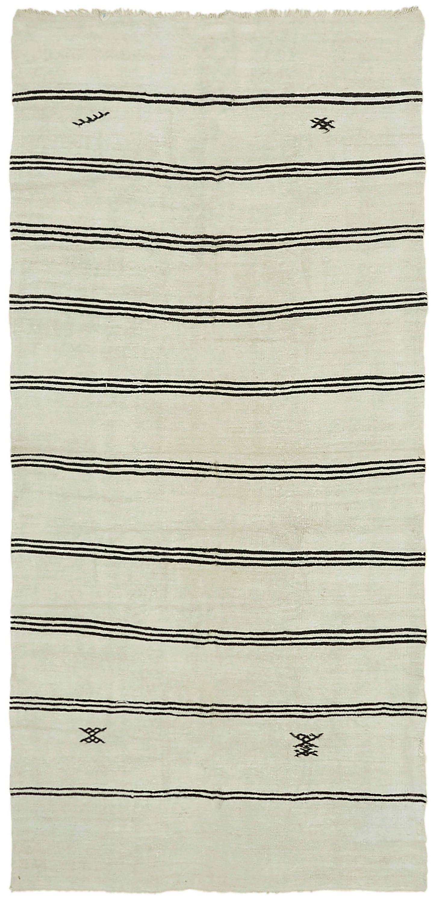 6x12 White Hemp Kilim Rug - 42124